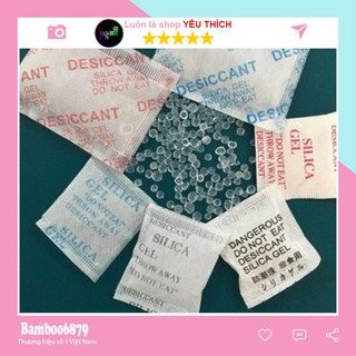 100g gói hạt hút ẩm 🔵 loại gói 1g/2g/5g/10g/30g silicagel - hạt chống ẩm mốc khủ mùi