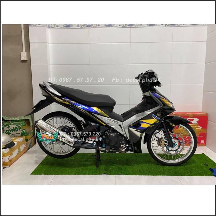 Tem Rời Exciter 2006-2010 đen bạc vàng Crom (V)