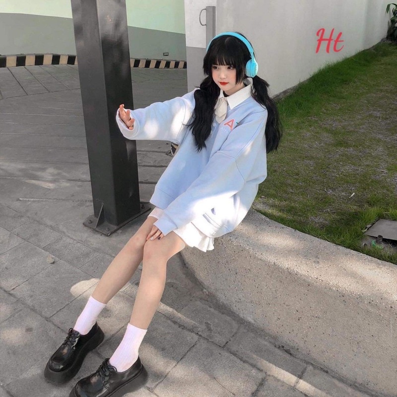 Áo nỉ cổ chéo 3 cúc ATS H26