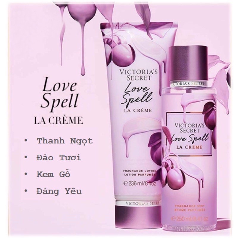 Xịt Thơm  Toàn Thân Victoria’s Secret La Creamy Fragrance Mist (250ml) +jɥȽÿ08+