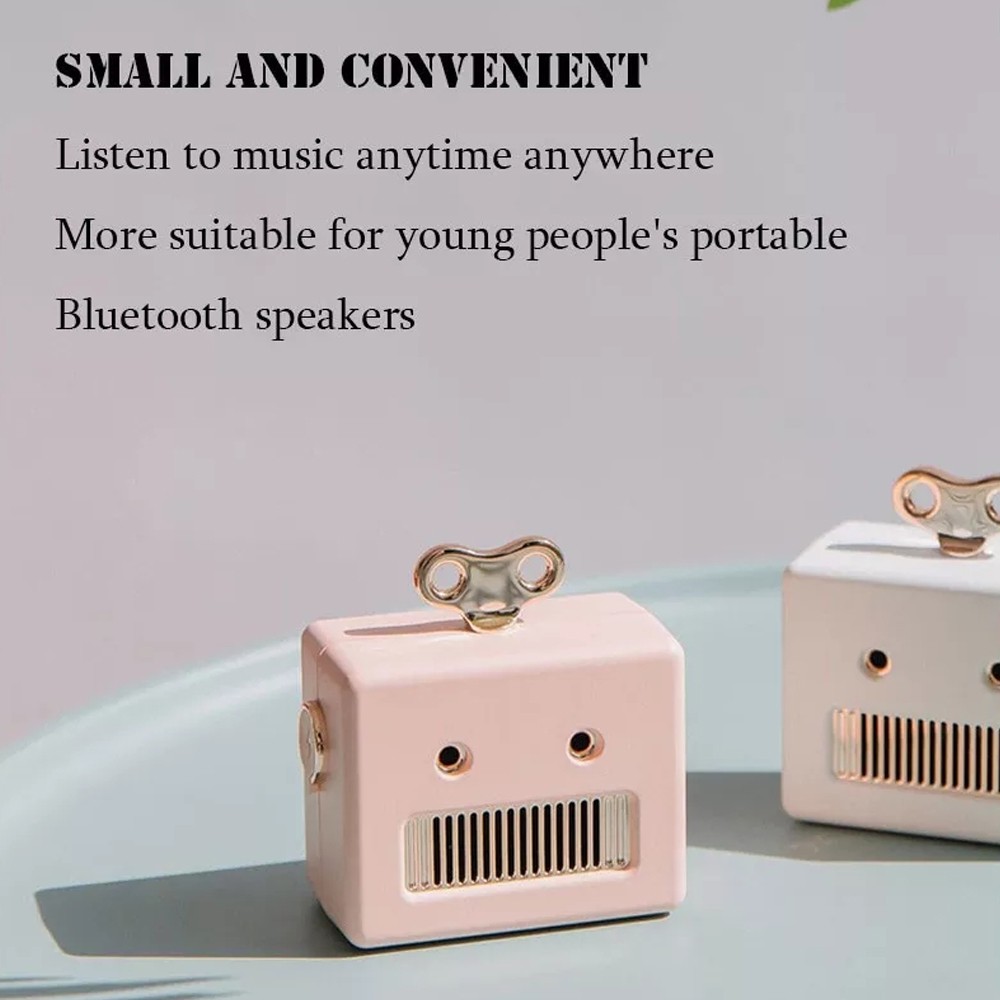 Loa 3Life Mini hình rô bốt hoạt hình âm thanh trầm kết nối bluetooth có mic dùng cho cuộc gọi rảnh tay