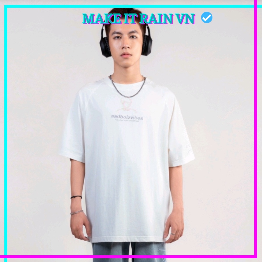 Áo Thun Tay Lỡ Unisex Sadboiz.Porttrait Make It Rain VN, Áo Phông Nam Nữ Form Rộng, có hình ảnh video