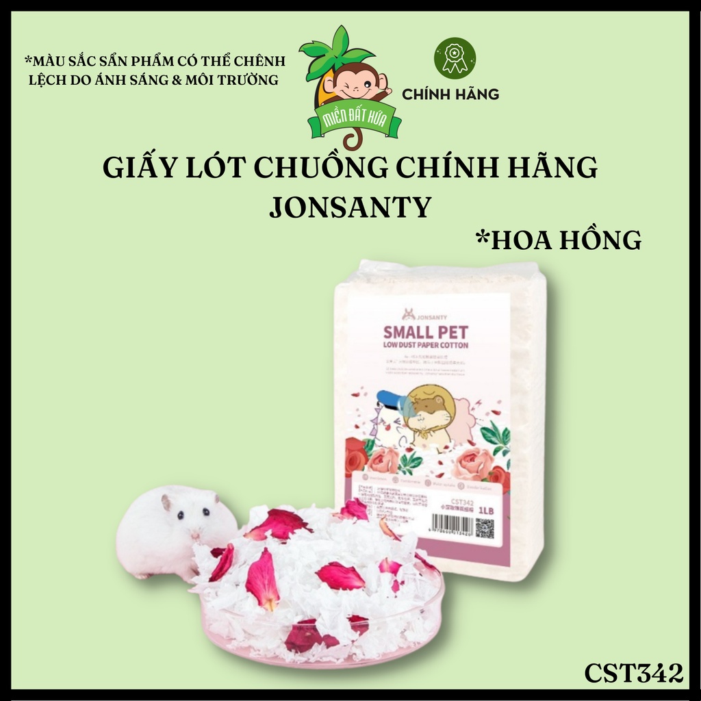Lót chuồng Hamster - Giấy bông chính hãng Jonsanty đủ mùi 527 gram cho hamster