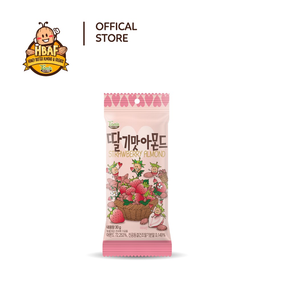 Hạnh nhân tẩm Dâu Tom's Farm 30g | BigBuy360 - bigbuy360.vn