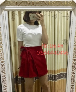 Chân váy đắp chéo cột dây ( còn đen)
