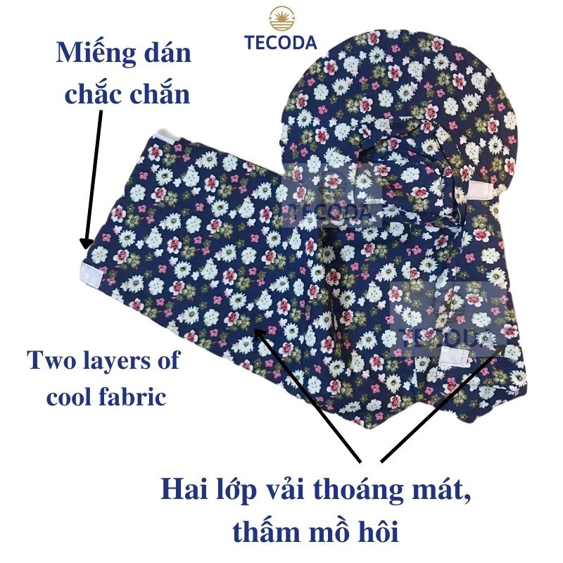 Mũ nón rộng vành chống nắng 2 lớp mũ trùm đầu chống nắng kèm khẩu trang vải thoáng mát chống tia UV