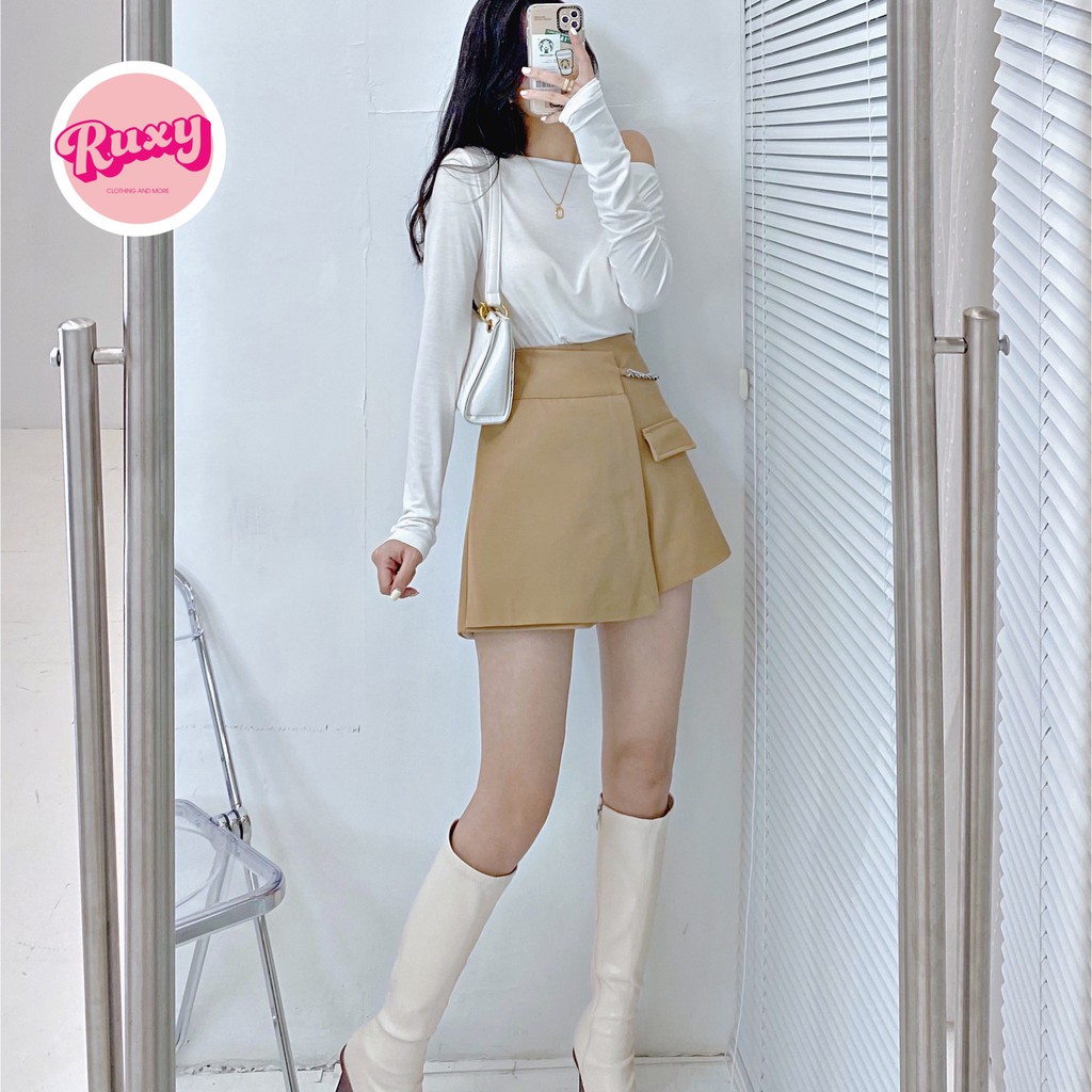 Quần Váy Nữ Ruxy Đai Xích 2 Màu