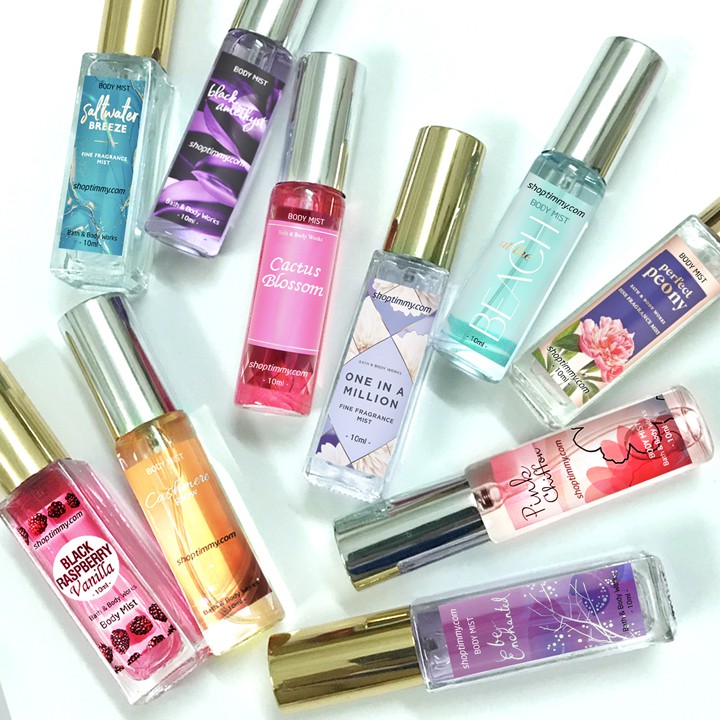 Mẫu thử (10ml) xịt thơm body mist dưỡng ẩm Bath & Body Works (nhóm4)