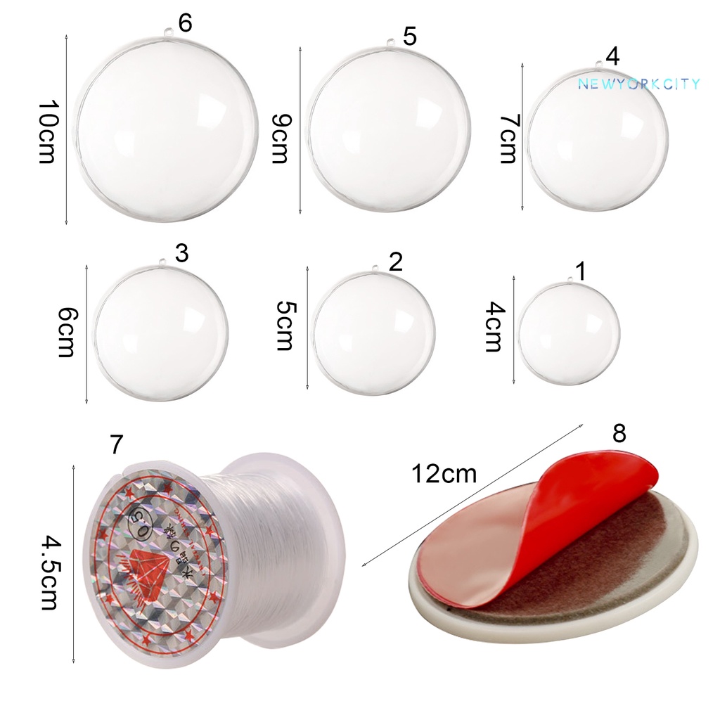 Bong Bóng Trong Suốt Bằng Nhựa Dùng Trang Trí Giáng Sinh DIY