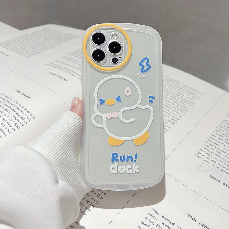 (SIÊU RẺ) Ốp lưng iphone cam tròn vịt run duck dễ thương 7plus/8/8plus/x/xr/xs/11/12/13/pro/max/plus/promax