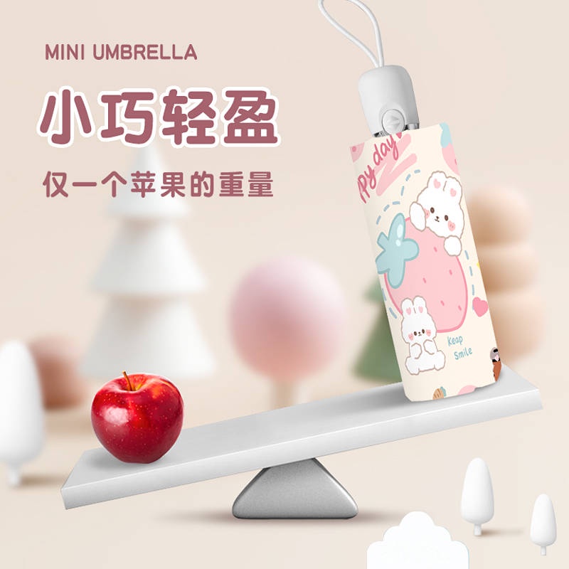 Ô bật tự động che nắng chống tia UV thiết kế 2 cách sử dụng kiểu dáng mini dành cho nữ