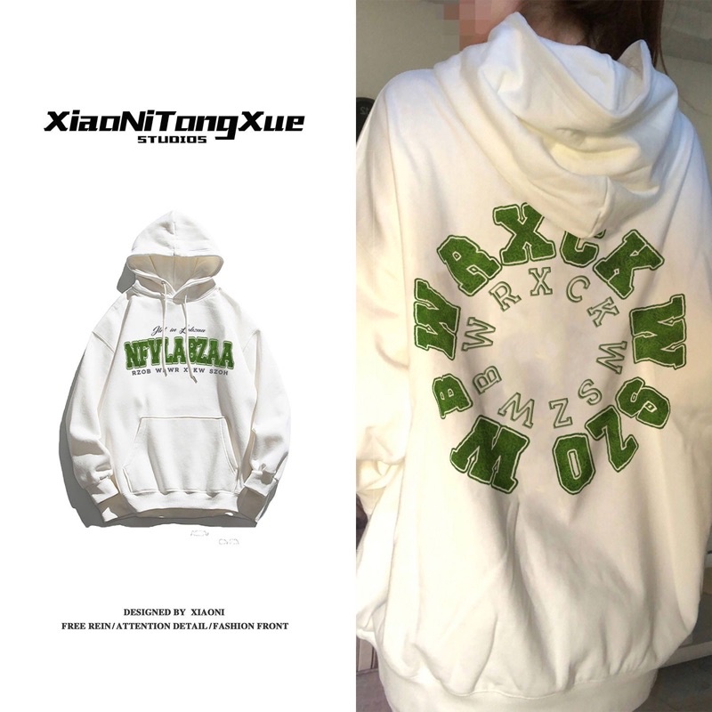 ÁO HOODIE DA CÁ XIAONI M17-26 (bảng màu trắng