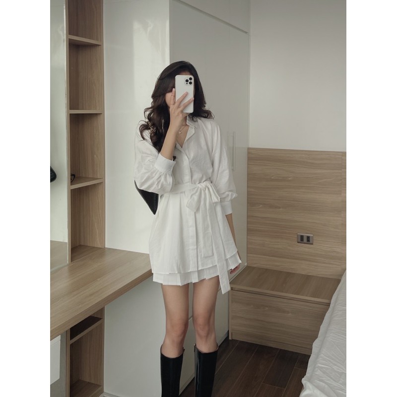 [Mã WASKT304 giảm 15% tối đa 30K đơn 99K] áo váy somi kèm đai 3983 | BigBuy360 - bigbuy360.vn