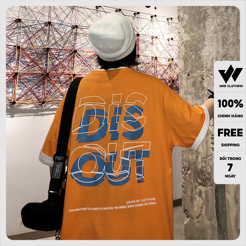 Áo thun tay lỡ unisex form rộng WIIS DISOUT phông rộng nam nữ phong cách oversize ulzzang