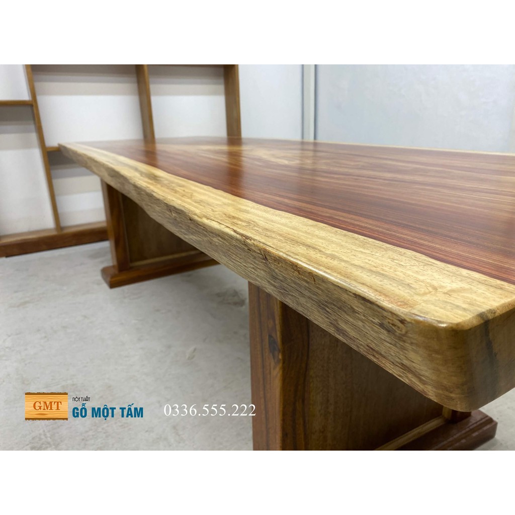 Mặt bàn gỗ hương đỏ  cạnh tự nhiên