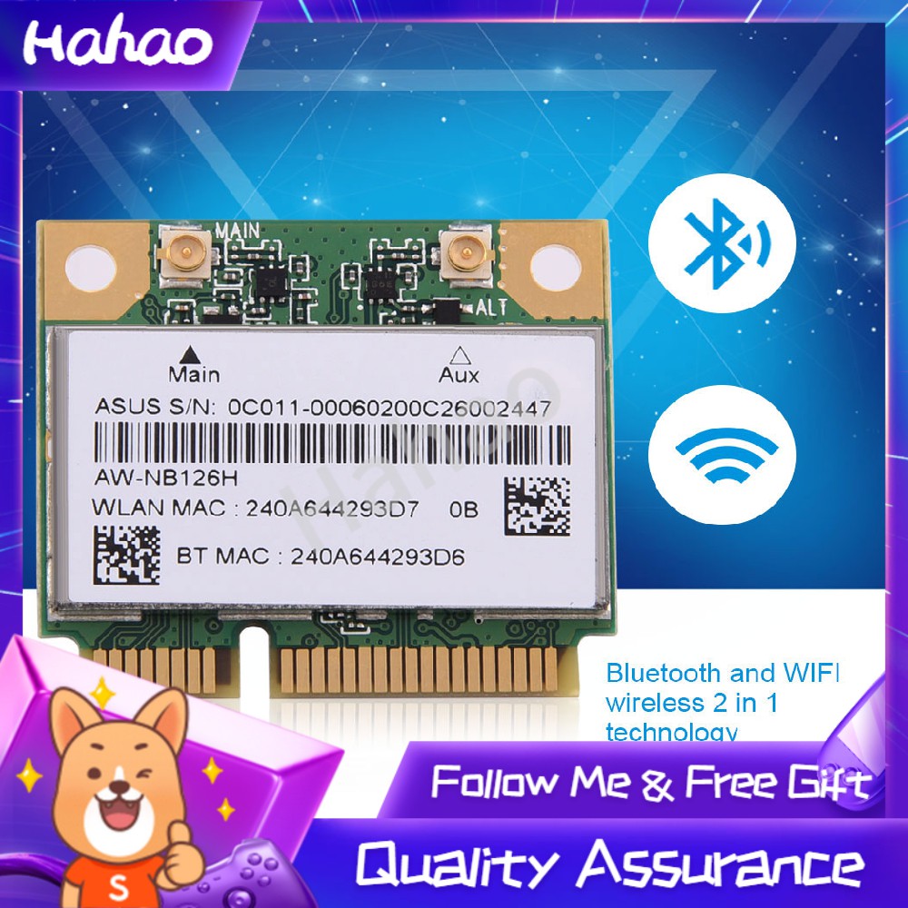 [Wholesale Price] Thẻ mạch không dây 2.4G Bluetooth WIFI 2 trong 1 cho khe cắm thẻ mini PCI-E/ DELL/ Asus/ Toshiba/ BenQ | BigBuy360 - bigbuy360.vn