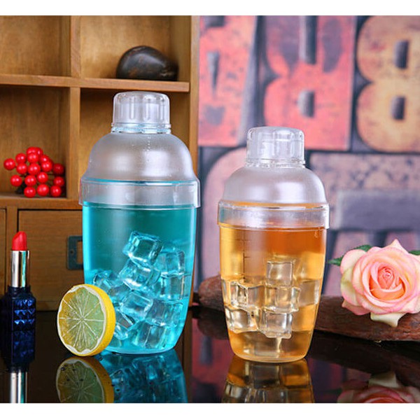[GIÁ XƯỞNG] Bình lắc shaker nhựa pha chế cafe cocktail bartender 350ml-500ml-700ml-1lít