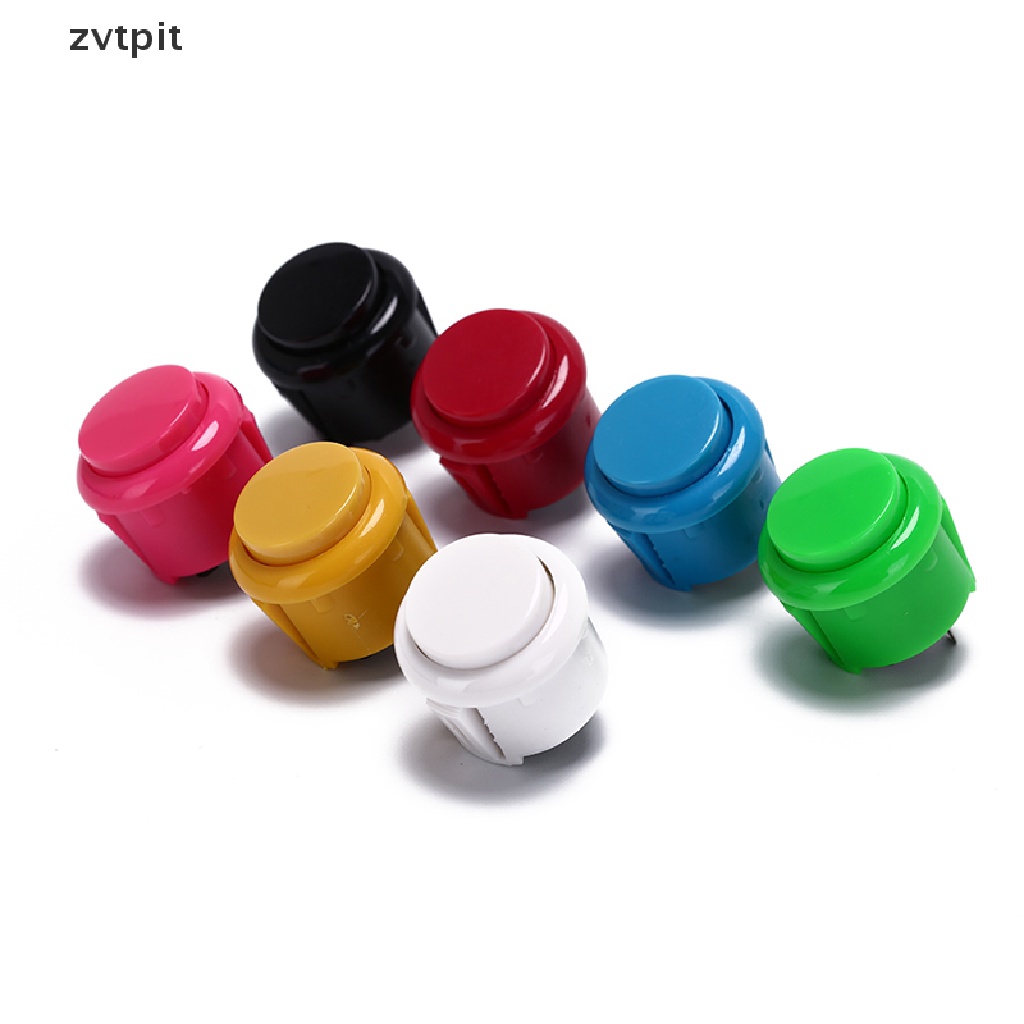 [ZVPT] 10pcs 24Mm push buttons replace for arcade button games parts of 7 colors DSF