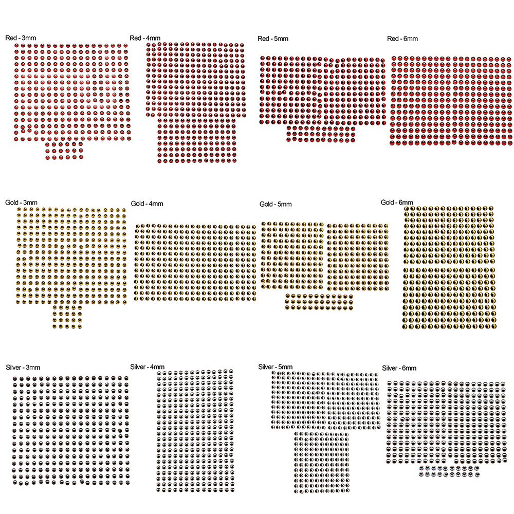 Set 300 Mắt Cá 3D Giả Làm Mồi Câu Cá