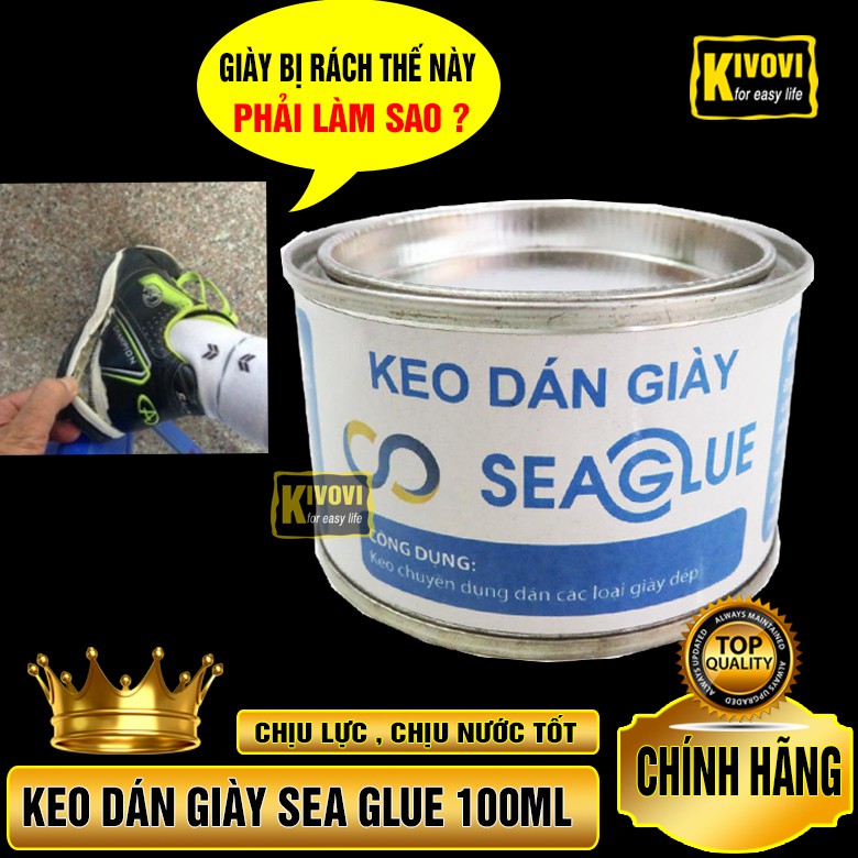 Hộp Keo Dán Giày Dép Siêu Dính Đa Năng Sea Glue 100ML Chịu Lực , Chịu Nước Tốt, Có Khả Năng Co Giãn Đàn Hồi Tốt - Kivovi