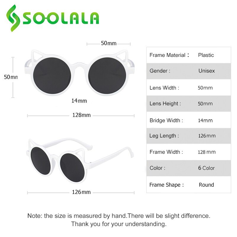 Kính mát bé gái SOOLALA thiết kế tai mèo sành điệu dễ thương