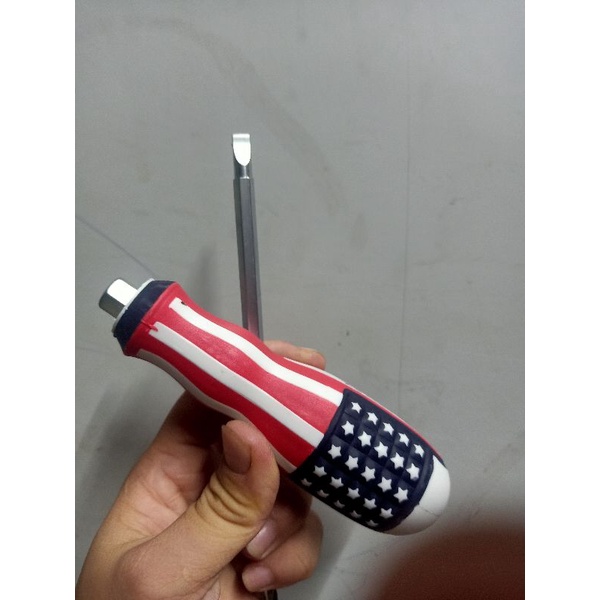 Tua Vít 2 Đầu  hút nam châm (Cờ mỹ) loại tốt dài 17cm hình thật shop chụp