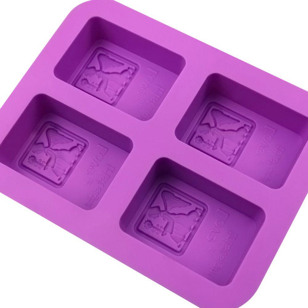 WTTLE Khuôn Silicone Làm Xà Phòng 4 / 6 Ngăn Hình Bông Tuyết