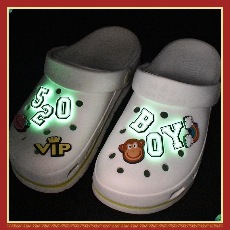 Phụ Kiện Trang Sức Hình Hoa/Giày Bằng Nhựa PVC Mềm Dạ Quang