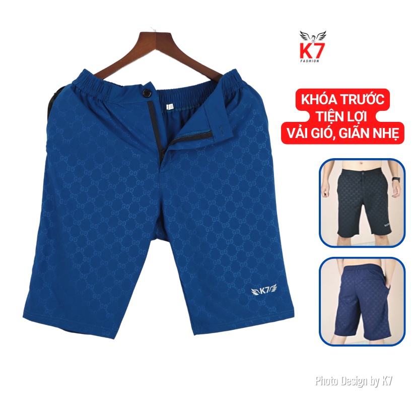 Quần short Nam quần đùi Nam K7 Fashion khóa giữa tiện lợi cho các anh, co giãn nhẹ mát không nhăn