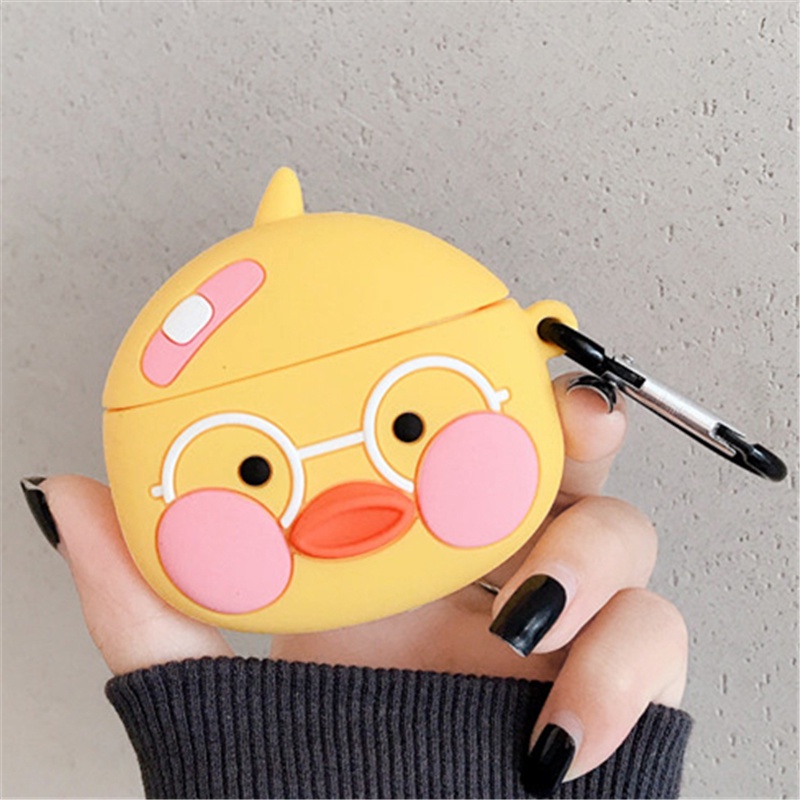 Vỏ Bọc Hộp Sạc Tai Nghe Bằng Silicon Mềm In Họa Tiết Hoạt Hình Cho QCY T7