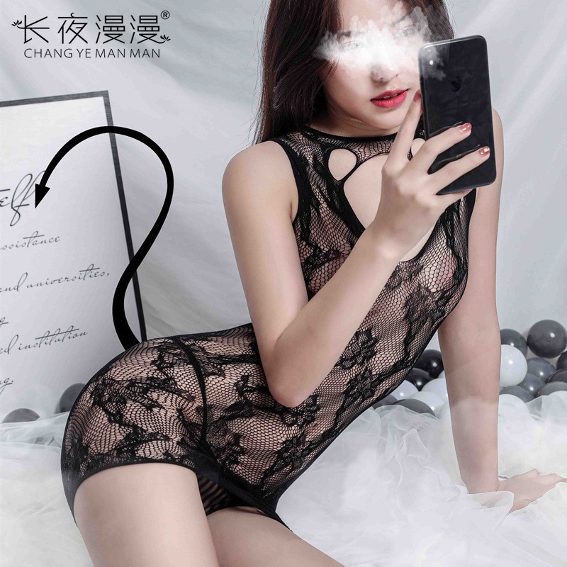 Váy Ngủ Ren Lưới Xuyên Thấu Ôm Body Gợi Cảm (không kèm vớ)