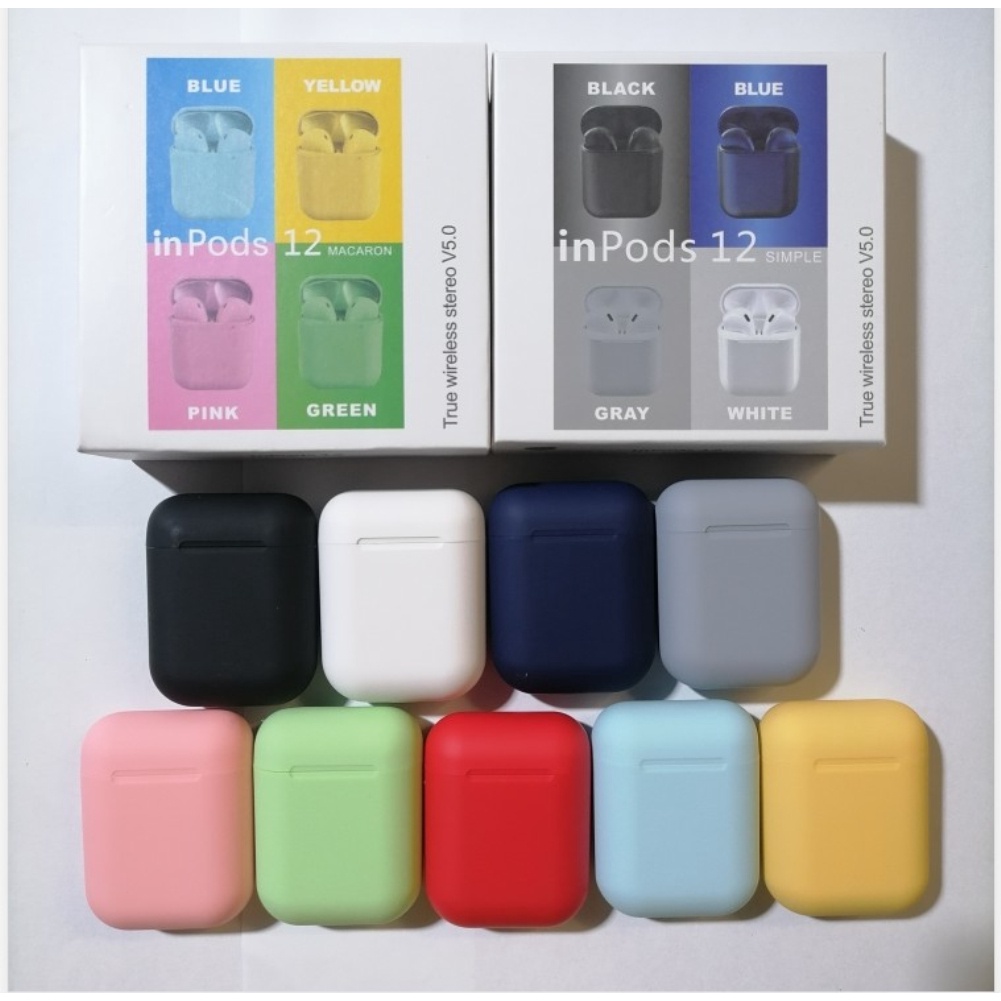 Tai nghe không dây Bluetooth 12 Tws có hộp sạc, tương thích với Ios và Android