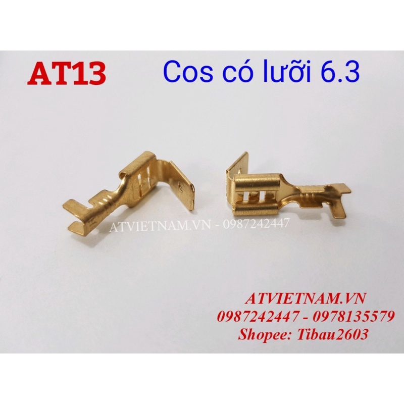 Cos dẹp 6.3 có lưỡi đưa lên, đầu cos xe máy, jack dẹp - AT13