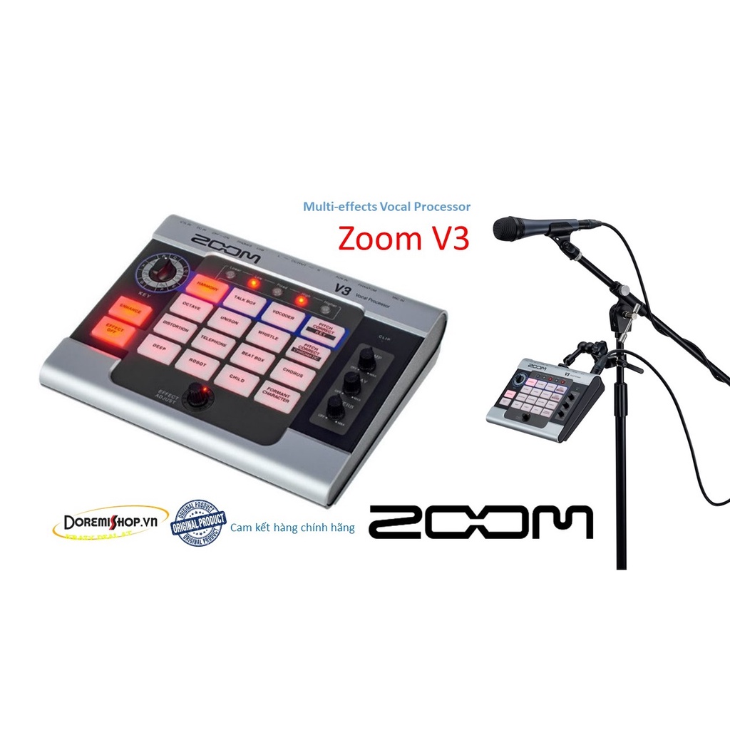 Thiết bị tạo hiệu ứng âm thanh cho giọng hát Vocal Proccessor ZOOM V3