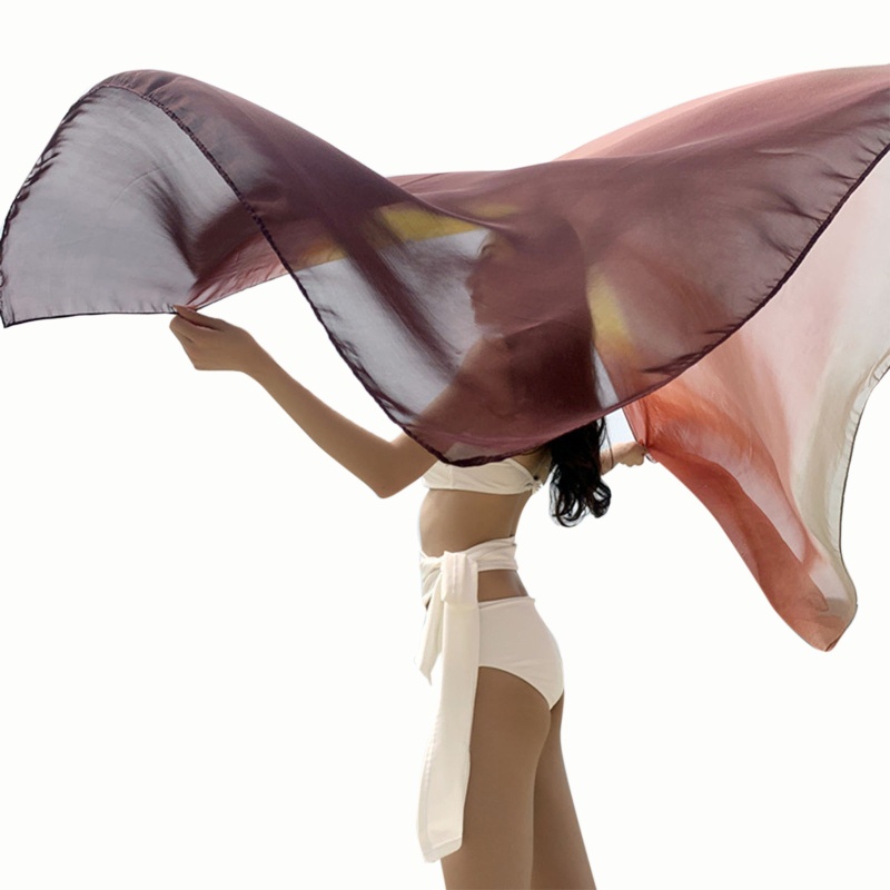 Khăn Choàng Chống Nắng Đa Năng Màu Sắc Gradient Thời Trang Mùa Hè Dành Cho Nữ