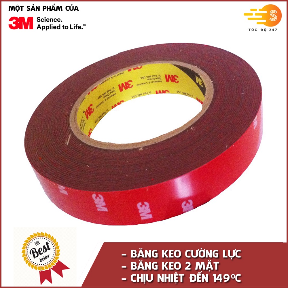 Băng keo cường lực siêu dính 3M dài 10mét 4229P nhiều kích thước
