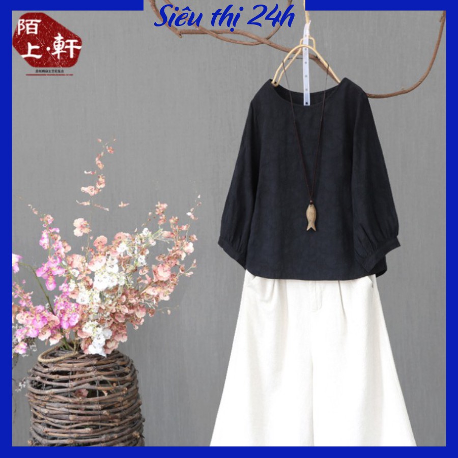 Áo đũi nữ, áo kiểu nữ bigsize, chất liệu Đũi tơ mềm mát, form vừa xinh Siêu thị 24 giờ AKH.46 | BigBuy360 - bigbuy360.vn