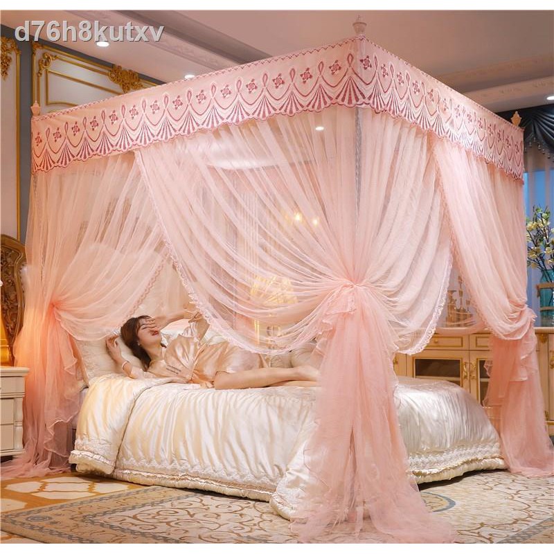 chăn ga cottonChăn☍Màn chống muỗi đôi Wild Princess 2,2 giường thời trang ren tiện lợi mã hóa bền đẹp 1,8M
