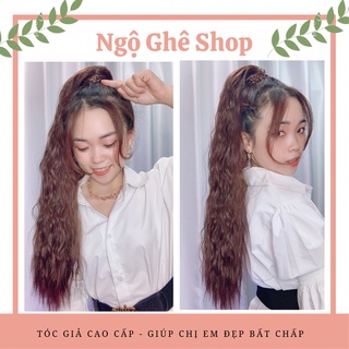 Tóc giả cột xù mì kèm dây bính cá tính, kèm xịt dưỡng chuyên dụng