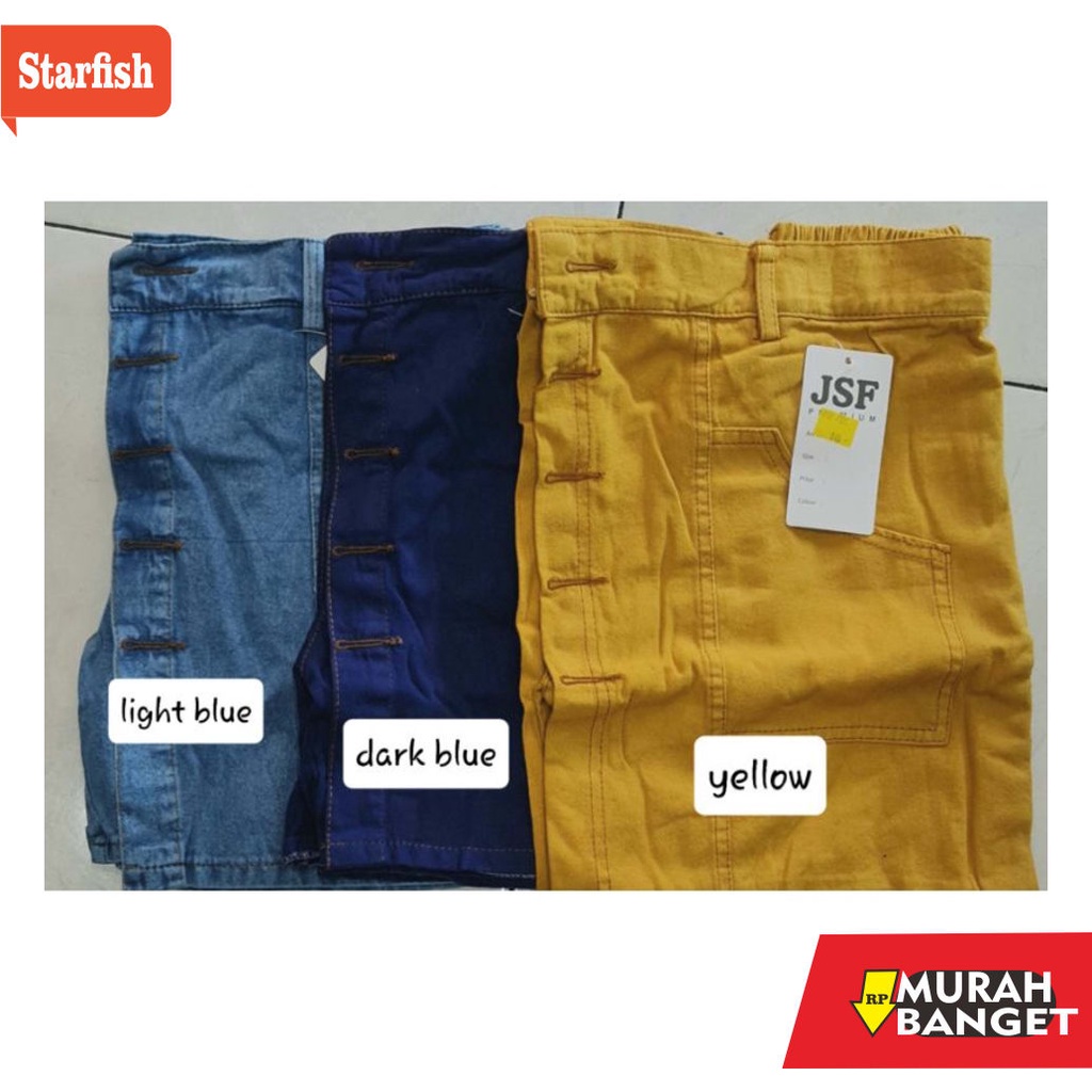 Chân váy Denim ngắn kẻ sọc phối túi trước thời trang cho nữ 046