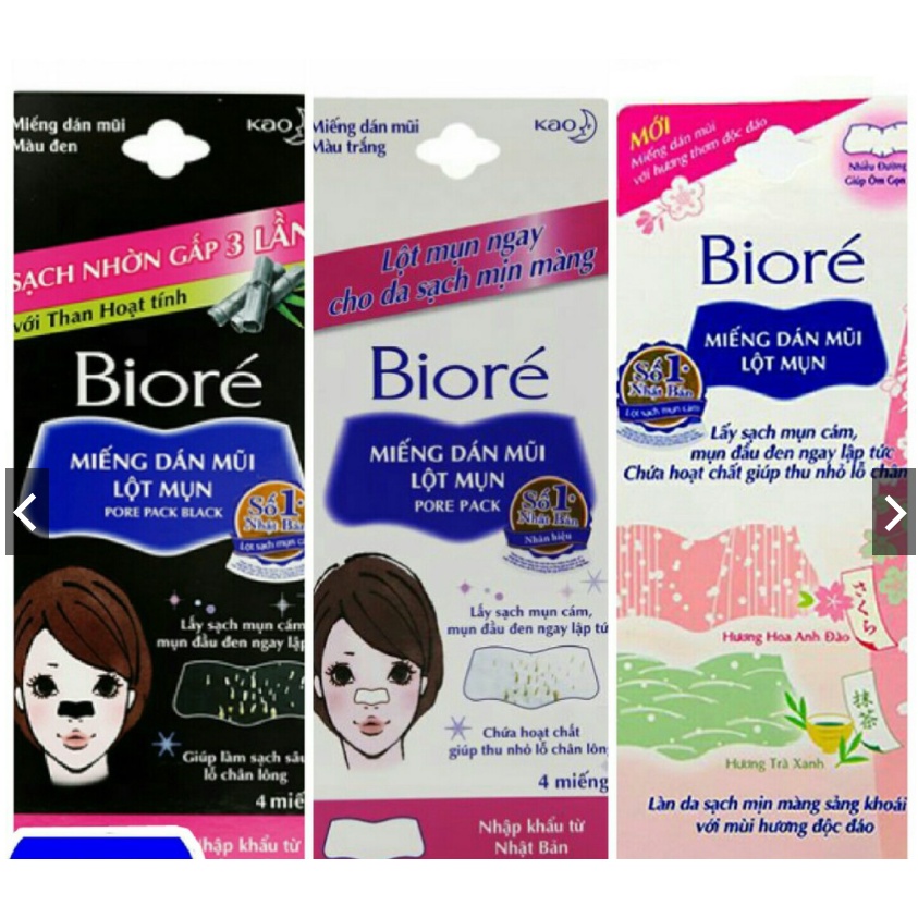 Miếng Lột Mụn Dán Mũi  Bioré Pore Pack