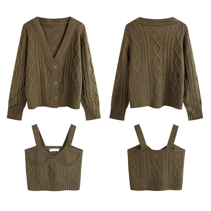 Áo Khoác Cardigan Dệt Kim Thời Trang Thu Đông Dễ Phối Đồ