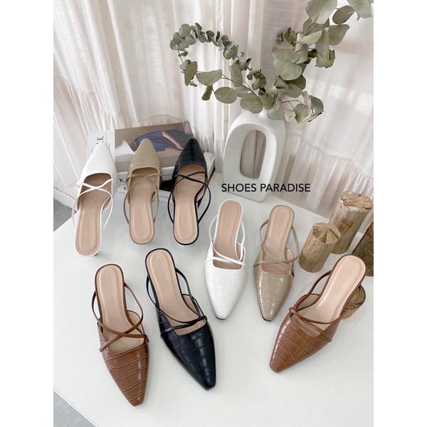 Giày sục nữ giày nữ hàn quốc giày sục giày mũi nhọn giày đế 3f mũi nhọn đẹp SHOES PARADISE