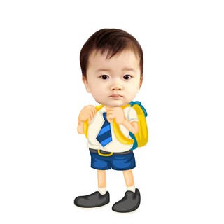 chibi trang trí sinh nhật cho bé trai cao 30cm