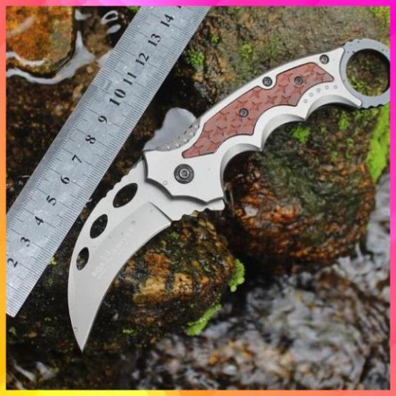 Dao karambit fox có bao da cao cấp, dao phượt gọt hoa quả tiện lợi