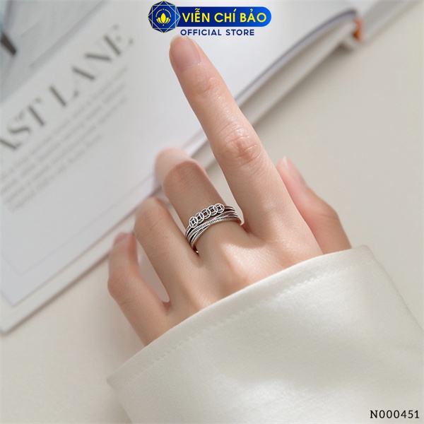 Nhẫn bạc nữ kim tiền chất liệu bạc S925 thời trang phụ kiện trang sức nữ thương hiệu Viễn Chí Bảo N000451