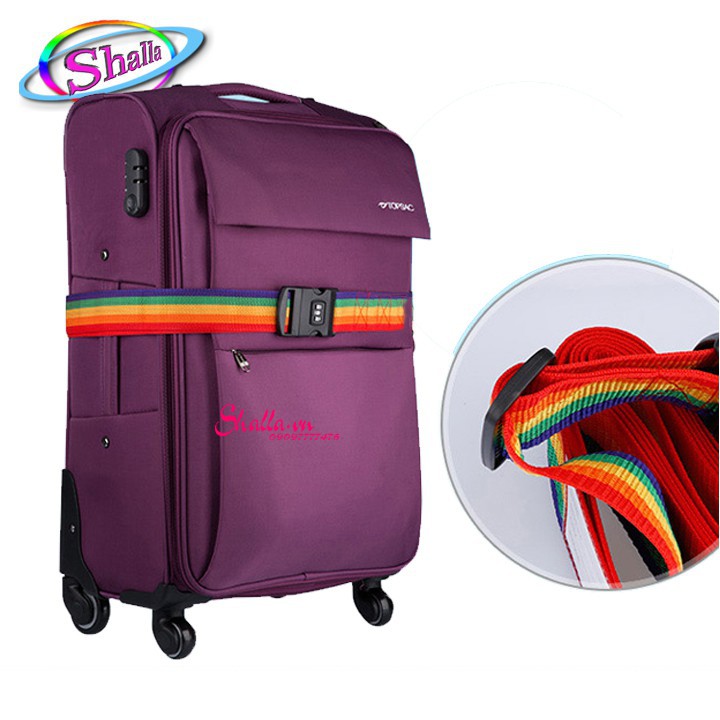 {MẪU MỚI} Dây Đai Vali Khóa Số Thẻ Tên Chống Trộm k15 Shalla