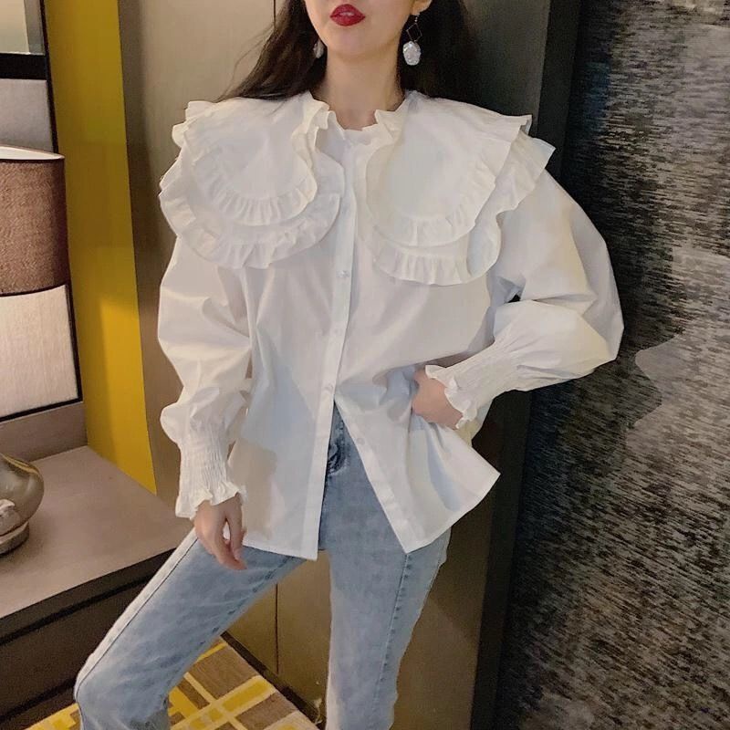 ÁO TIỂU THƯ TAY BỒNG PHONG CÁCH SƠ MI CÔNG SỞ CB1🏢🏢🏢