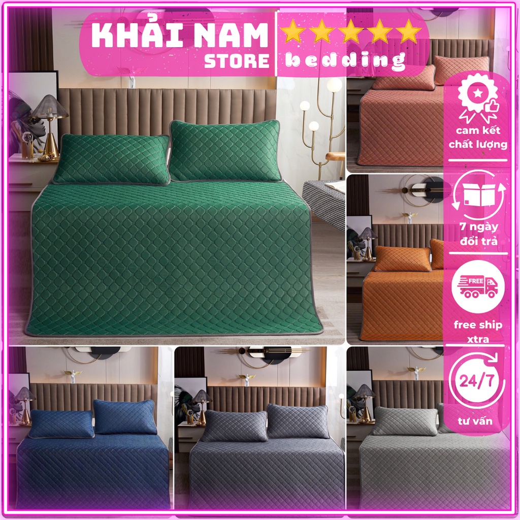 Chiếu Điều Hoà Cao Su Non Tencel Mát Lạnh , Chiếu Cao Su Điều Hoà Loại 1 nặng trên 2kg Mẫu Mới 2022 (tặng kèm 2 vỏ gối)