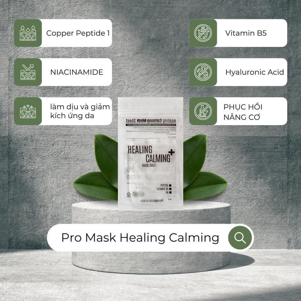 Pro Mask Healing Calming mặt nạ PHỤC HỒI & NÂNG CƠ da chuyên sâu tái tạo phục hồi giảm kích ứng sau liệu trình